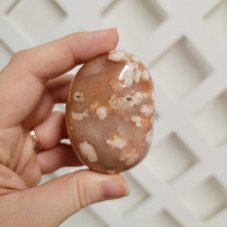 Flower Agate Palm Stone