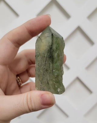 Prehnite & Epidote ((Half Rough) Tower