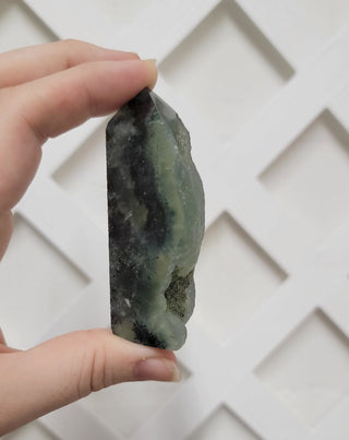 Prehnite & Epidote ((Half Rough) Tower