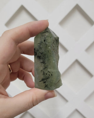 Prehnite & Epidote ((Half Rough) Tower