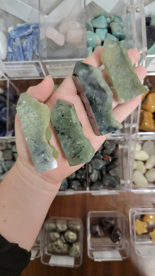 Prehnite & Epidote ((Half Rough) Tower