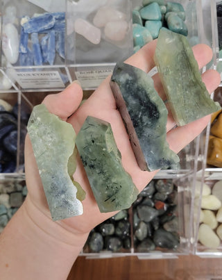Prehnite & Epidote ((Half Rough) Tower