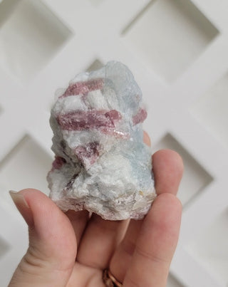 Pink Tourmaline w/Aquamarine Cluster
